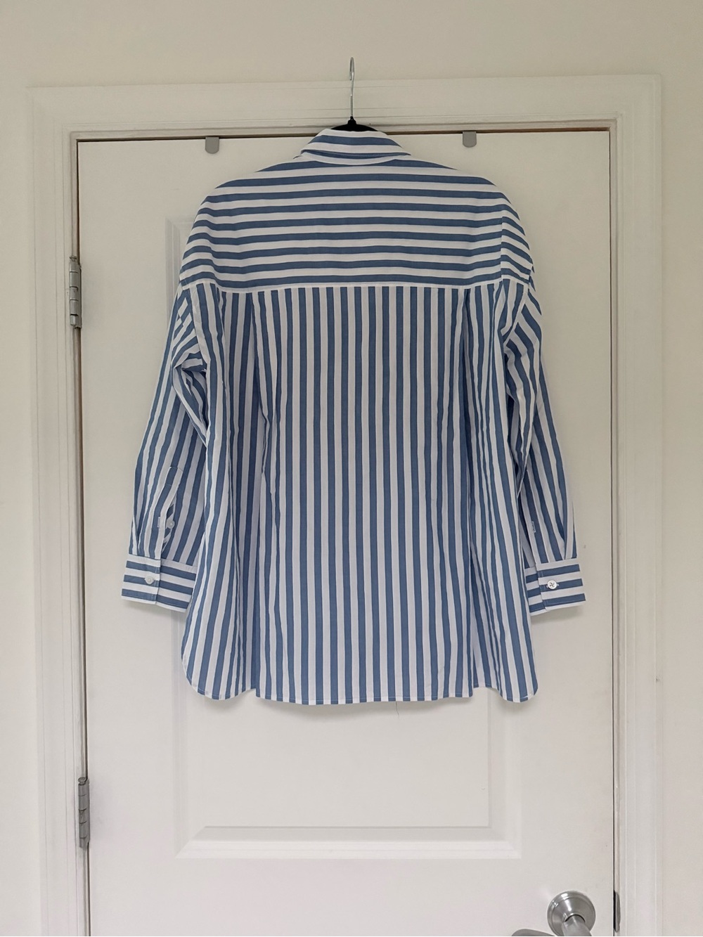 Madewell Oversized Button Down Blue White Striped Shirt | S | EUC - Picture 3 of 4